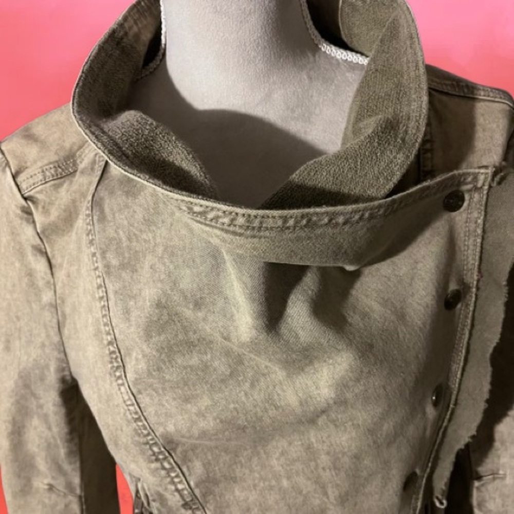 Free People Collapsing Twill Military Jacket - Tan - Picture 5 of 8